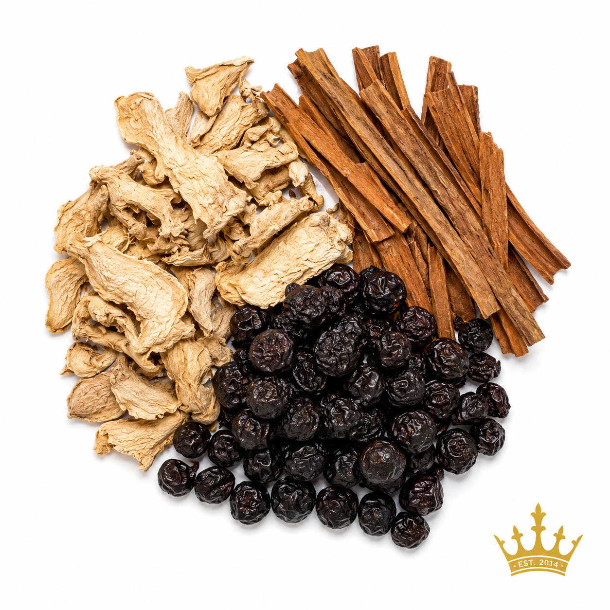 Ginger, Cinnamon, Blueberry Tisane